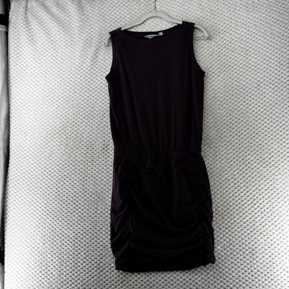 Athleta Dresses & Skirts - Athleta Dress Westward Ruched Tulip Beat Neck Sleeveless Casual Travel Purple XS